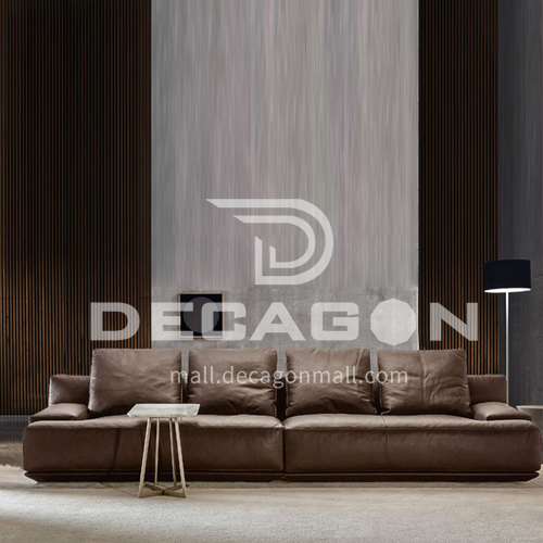 MY-688 Living room high-end Italian minimalist first-layer leather sofa + sponge seat bag 45 density + down + contact surface with Napa
